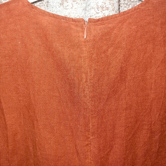Madewell Orange A-Line Mini Dress with Bishop Sleeves - Picture 7 of 9